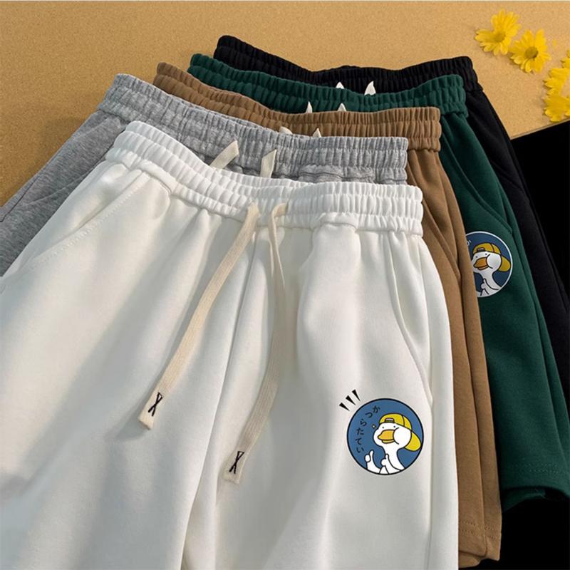 Quần đùi nam nữ unisex in hình vịt vàng chất liệu umi dày dặn thoáng mát form đẹp - Maylinh shop Menswear Quần Lửng