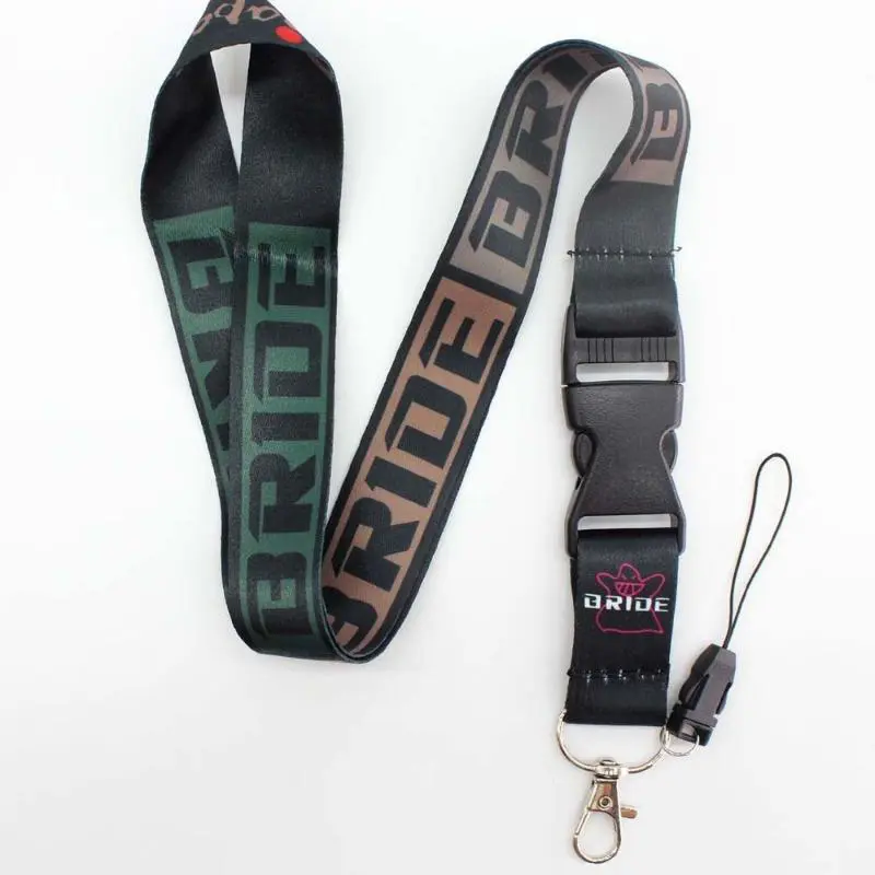 JDM Style Bride Keychain Lanyard Mobile ID Card Hanging Strap Car logo Keychains & Lanyard Car Refitting