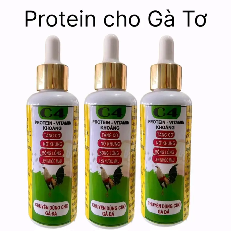 Protein nuôi gà tơ : tăng cân, sung gà, bung hình. Sản phẩm C4-100ml 0
