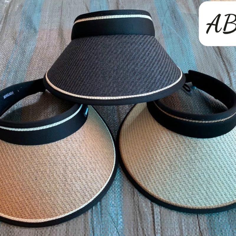 Mũ vành rộng chống nắng-Nón hở chóp nửa đầu chống tia UV chất cối form unisex nam nữ AB01