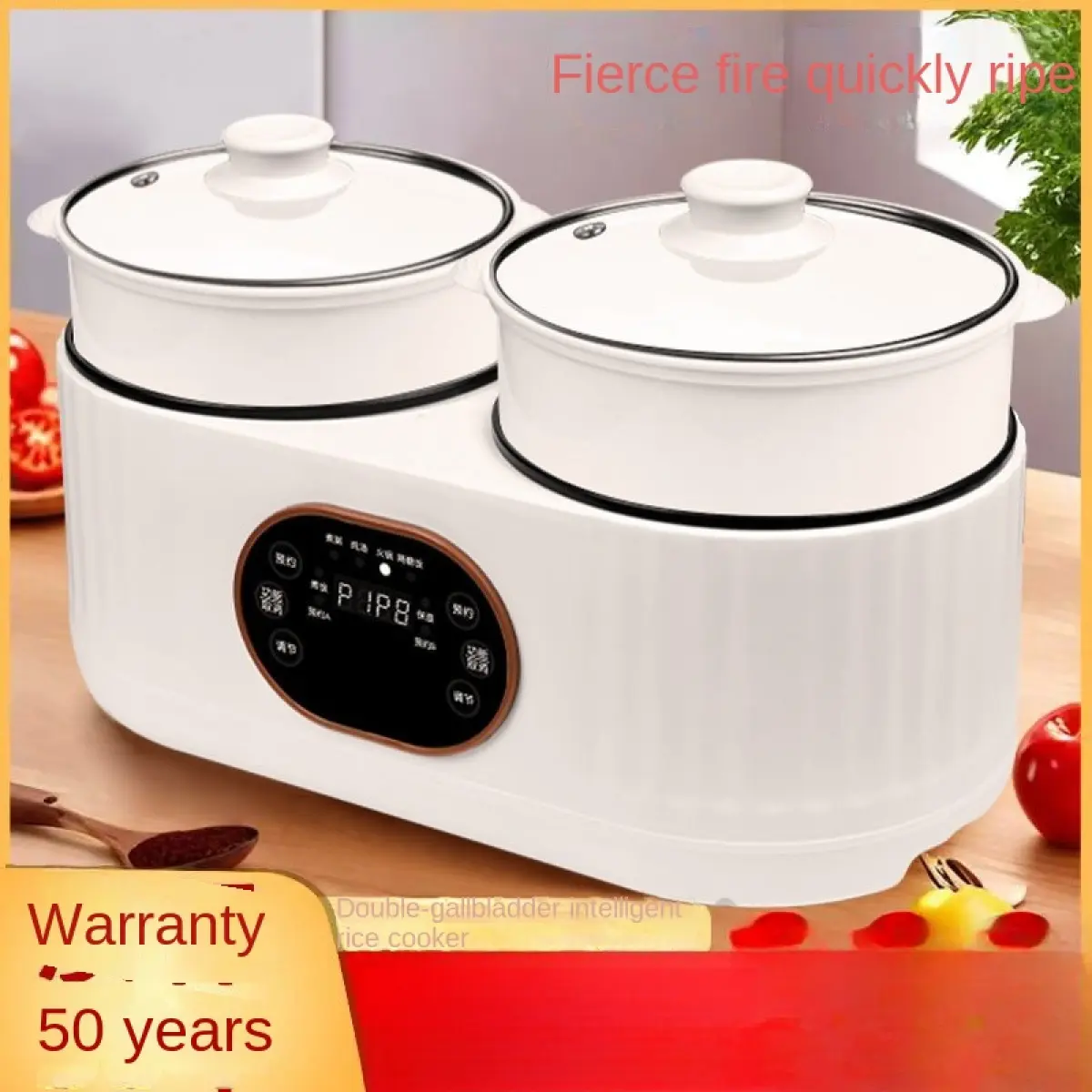 German Dual Pot Rice Cooker Household Rice Soup Separation Small Mini ...