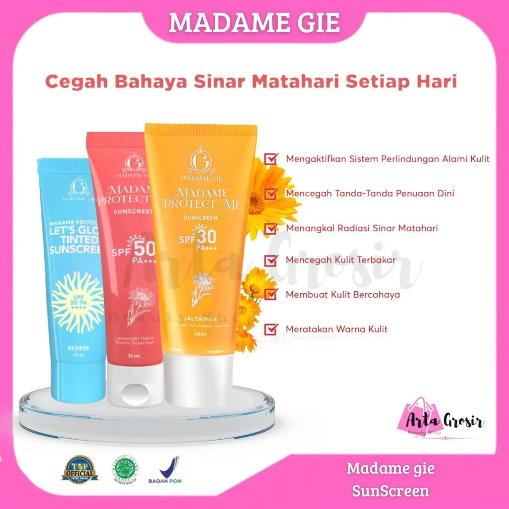 ( READY STOCK )  Madame Gie Sunscreen Protect Me Sunscreen SPF 30 PA +++ With Calendula