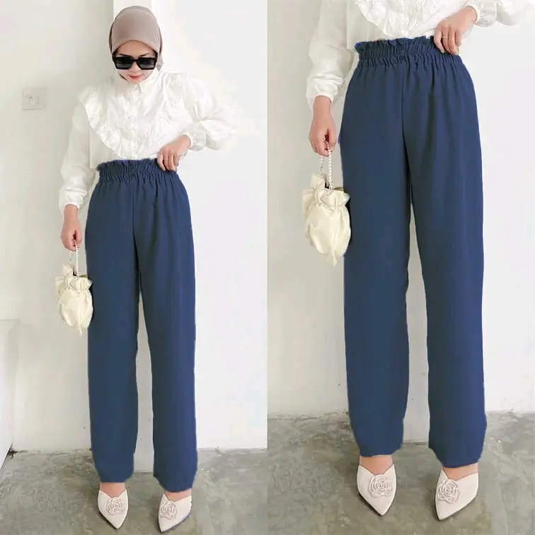 Celana Panjang Bawahan Muslim Polos Basic Casual 0