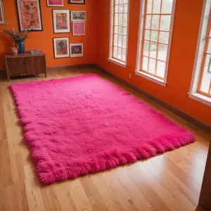 Karpet Bulu Rasfur 120x100x2cm /karpet bulu tebal busa polyfoam LP Kain