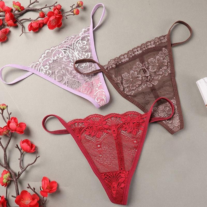 Sexy Lace  Thongs Lingerie G-string Panties V-string Knickers Underwear briefs 4