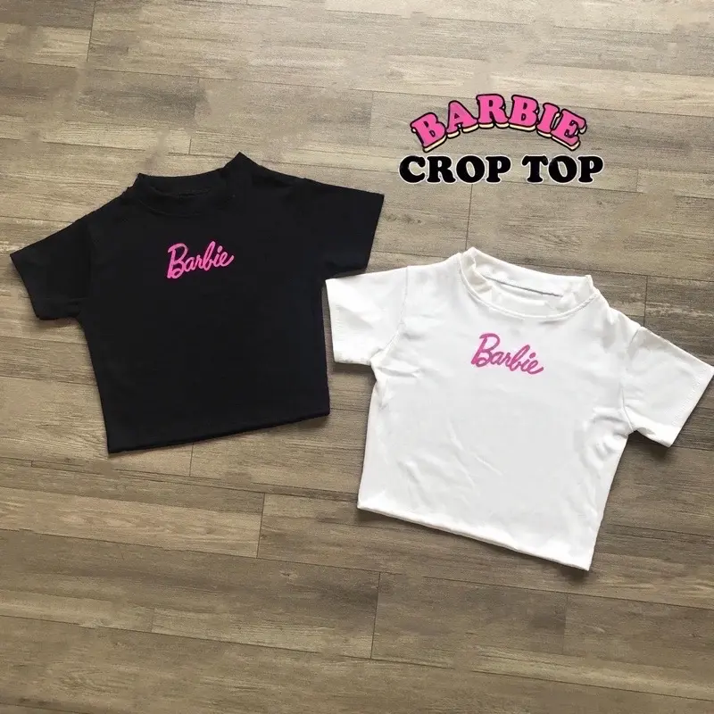 Crop Top Atasan Wanita Km Collection Rib Kaos Baju Cewek