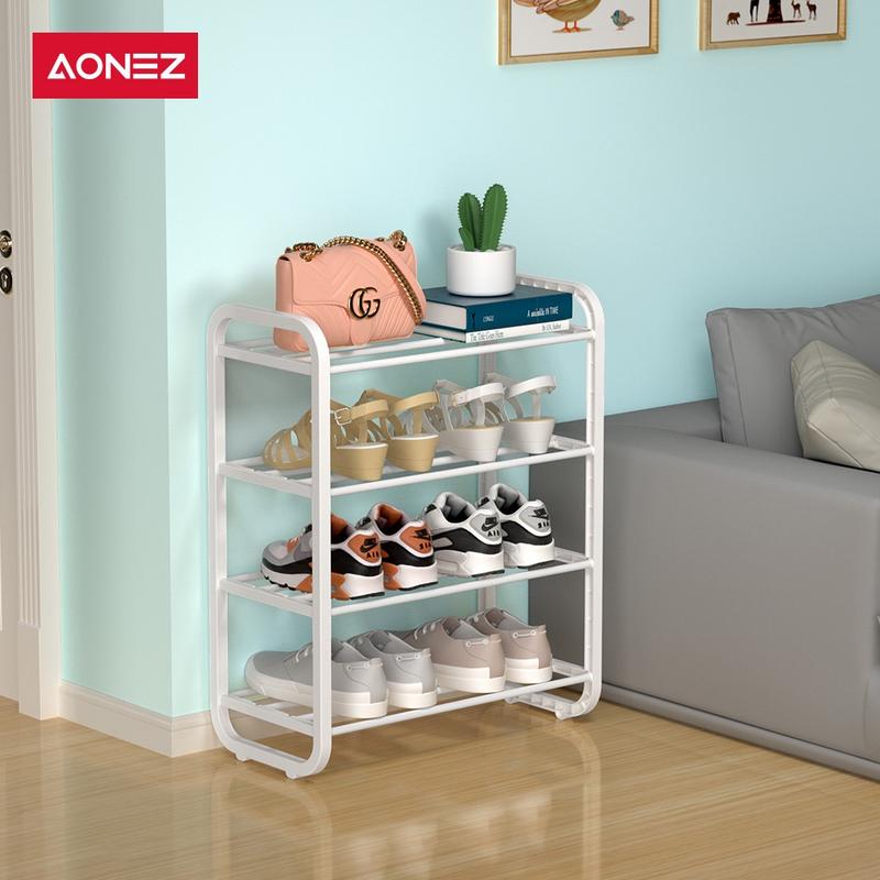 Product Introduction of 【COD】AONEZ Rak Sepatu Serbaguna 4 Susun Tempat Sepatu Rak Sandal 4
