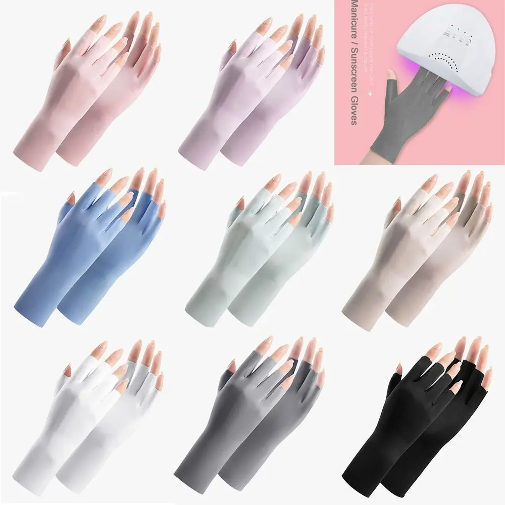 Găng Tay Chống Nắng, Bangongin, Nhiều Màu Sắc, Chống Tia Uv, Bảo Vệ Da Ngón Tay Và Móng Tay, Chống Tia Cực Tím, Thích Hợp Để Vẽ Móng Tay, Găng Tay Đèn LED, Chống Bức Xạ, Găng Tay Nghệ Thuật Làm Móng, Thích Hợp Để Lái Xe