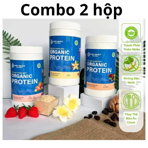 (Combo 2 hộp ) Sữa hạt Organic Protein Việt nhật nutrition 0