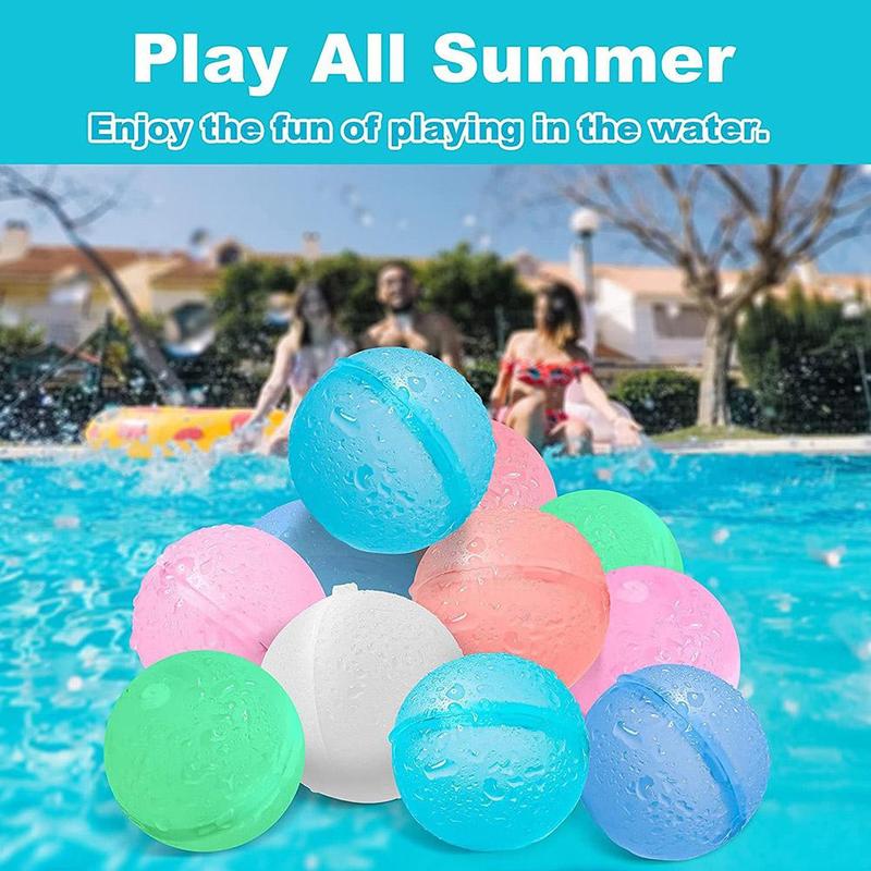 Product Introduction of Magnetic Waterfall Balls Soft Reusable Water Balloons Self Sealing Silicone Party Pool Water Games 15