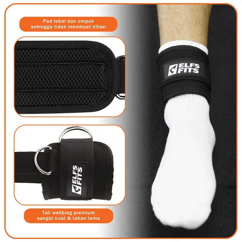 ELFS FITS Ankle Strap Weight Lifting Leg Strength Trainer Gym Fitness 2