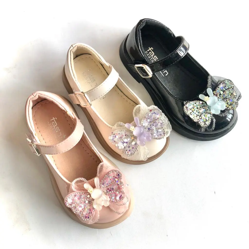 ALVIN-D39 Sepatu Pantofel Fashion anak perempuan Sepatu Anak Perempuan Import princess