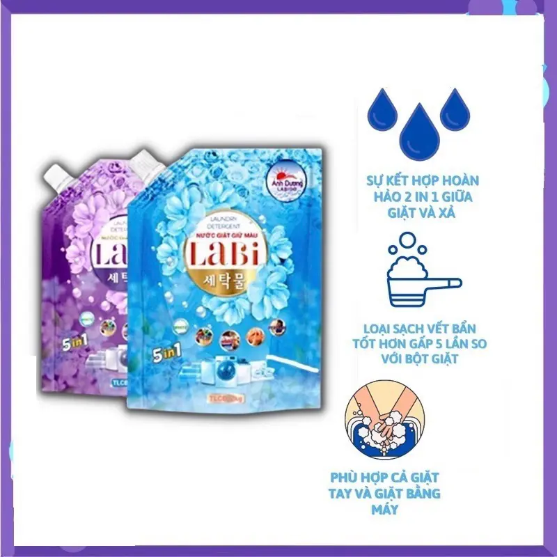Nước Giặt Xả Labido Ánh Dương Bì 2kg, Combo Giặt Xả Siêu Đậm Đặc Làm Mềm Vải Và Lưu Hương Lâu Dài Làm Sạch Kem 1