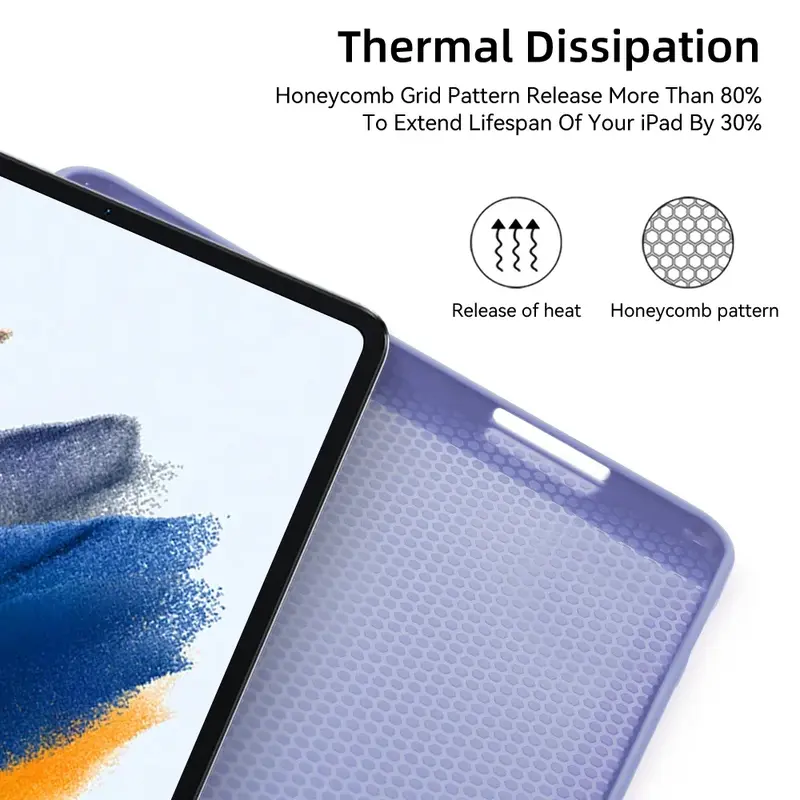 Case Compatible for Samsung for A9+ 11 Inch S9/S9fe 11 inch S6 Lite Samsung tab S6 Lite Trifold Full Colour Stand Smart Case 8