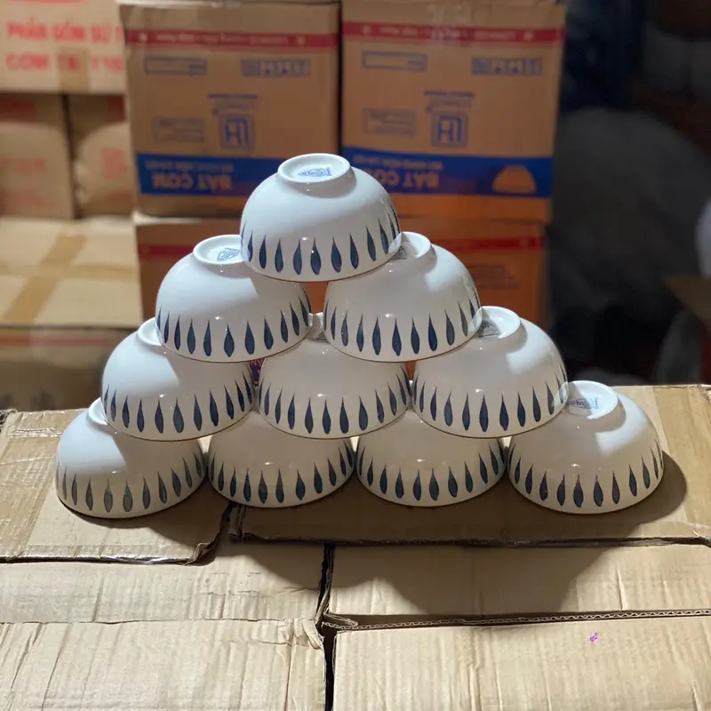 10 chiếc bát cơm, chén cơm, loại tráng men cực bóng giúp bữa ăn của bạn thêm ngon 2