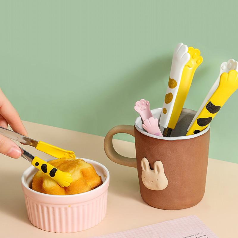 Product Introduction of Anti-Slip Kitchen Tongs Cute Cartoon Multi-Purpose Sandwich Baking Clip BBQ Salad Supplies for Kitchen Supplies Gadgets 5