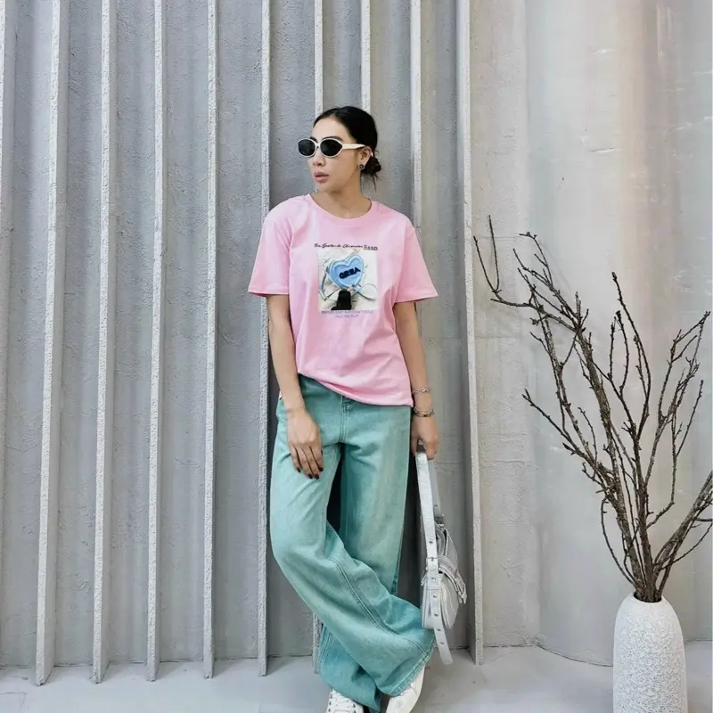 [BIGI] Áo Thun Basic - Trái Tim CREA - Freesize