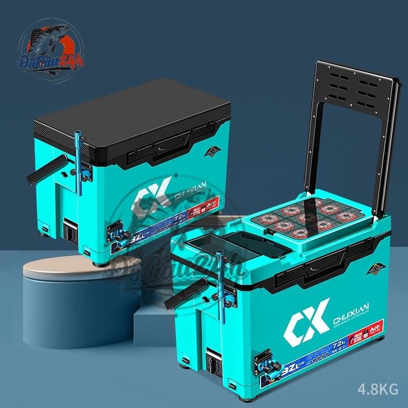 Thùng Câu Đài Carbon CHUXIAN Thể Tích 32L Đa Năng Dùng Mọi Địa Hình Đi Câu Bắt Cá Fishing Câu Cá