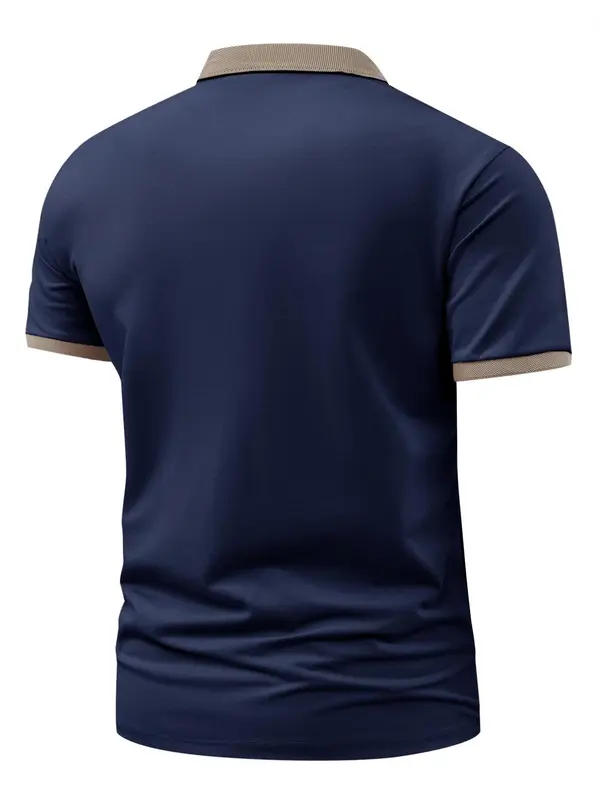 Men's Wing Print Polo Shirt, Regular Fit Casual Short Sleeve Collared Top for Summer, Fashion Men's Clothes for Daily Wear 8