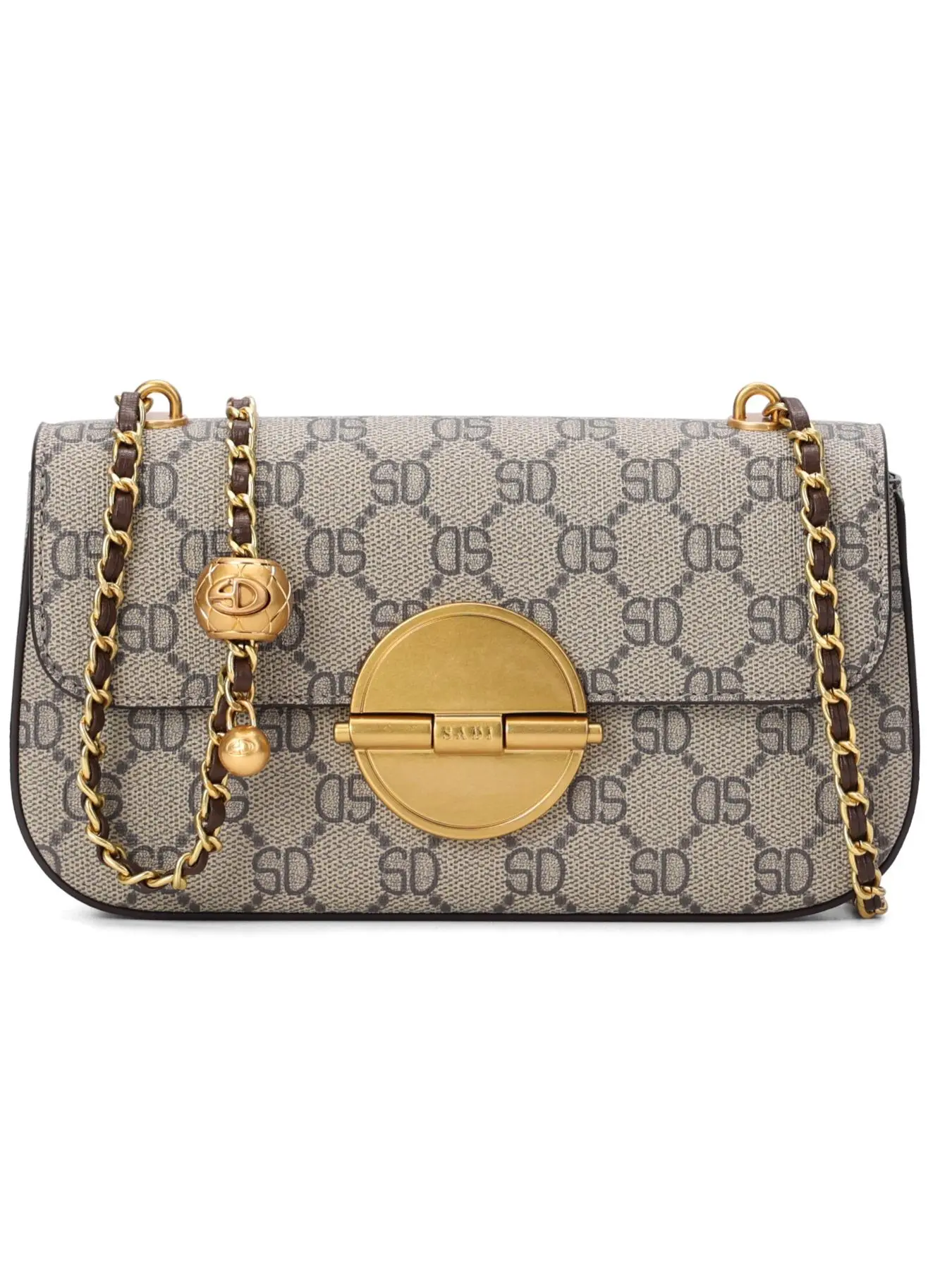 Women's Fashionable All Over Print PVC Chain Strap Crossbody Bag, Casual Versatile Shoulder Bag for Daily Used, Trendy High-quality Daily Commuting Bag