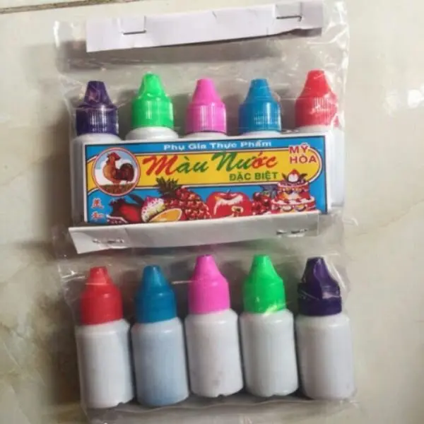 Lốc 5lọ màu thực phẩm size bé dùng để làm bánh,làm slime 6