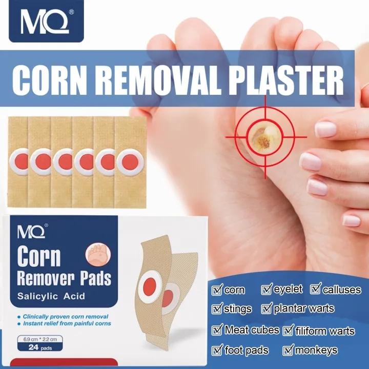 MQ 24 PCS Medicated Corn & Callus Removal Patches Salicylic Acid Foot Treatment Plasters Penghilang Kulit Keras Tanpa Sakit untuk Dewasa di Atas 16 Tahun