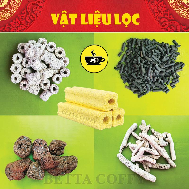 Sứ Viên San Hô Nham Thạch Than Hoạt Tính - Vật Liệu Lọc Xử Lý Nước tạo vi sinh hồ cá