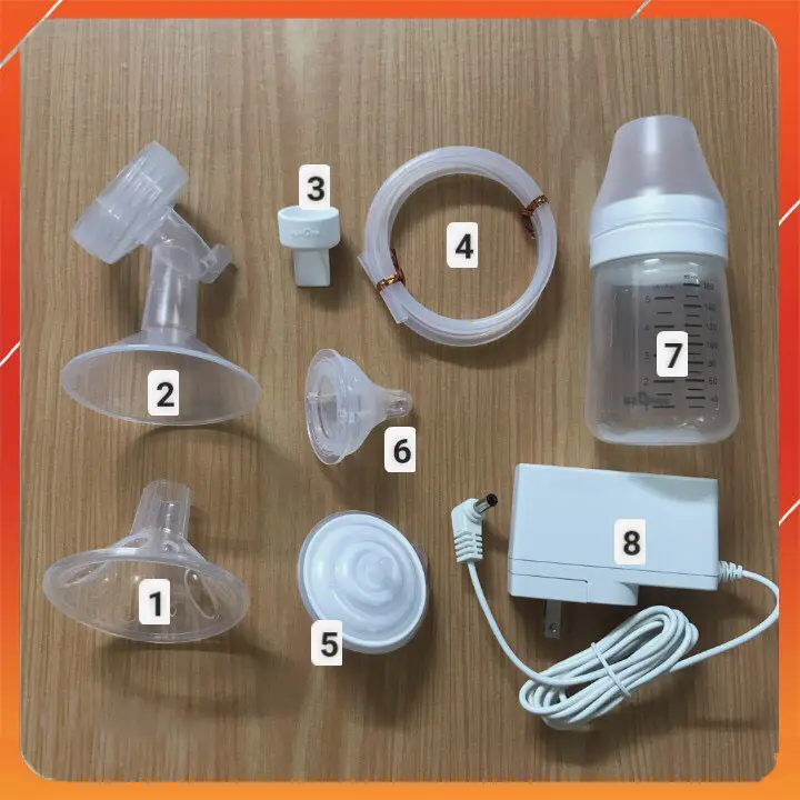 Phụ kiện máy hút sữa Spectra - full bộ dùng cho máy hút sữa Spectra 9plus, s1, s2, s1 plus, s2 plus, dual S, dual compra, M1, M2, Q chặn sưa, dây khí, bình sữa, phêu hút sữa, sạc máy hút sữa, van 1 chiều silicon, lưỡi gà, van hút sữa, van silicon