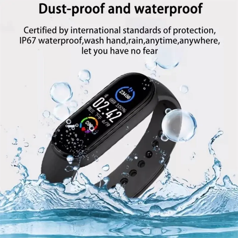Smartband M6 Smart watch Jam Tangan Pintar Monitor Detak Jantung/M6 Smartwatch Bluetooth Smartband Fitness Tracker Display HeartRate Waterproof Jam Tangan Pria Wanita Digital 0
