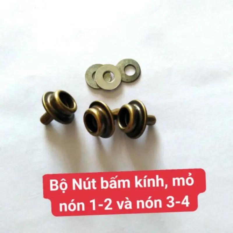 Bộ 3 Nút Bấm Gắn Nón Bảo Hiểm, Lắp Kính 0