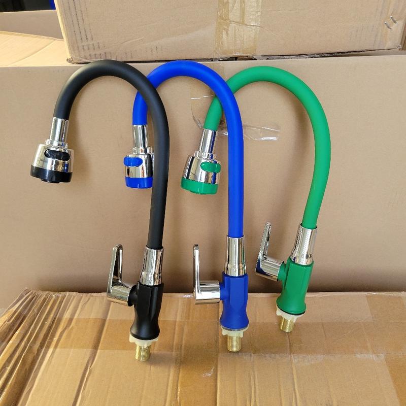 Product Introduction of Vòi rửa chén bát nước lạnh- Vòi chén dẻo bẻ được mọi vị trí - Vòi nhựa ABS chân đồng cầm nặng tay 15