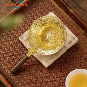 Ukiran Ikan Mas Teratai Tea Strainer Saringan Teh Filter Stainless Tea Ceremony Tea Infuser Saringan Daun Teh