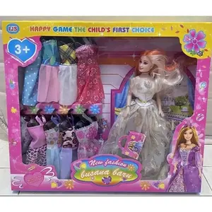 B724 Mainan Boneka Berby New Fashion Dengan 10 PC Baju Ganti yang Lucu B724