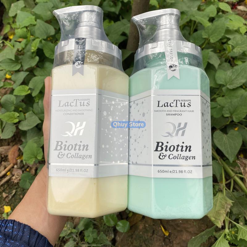 Dầu gội Lactus QH Biotin & Collagen giảm rụng tóc, ngăn gàu dưỡng ẩm - LacTus Nữ Women