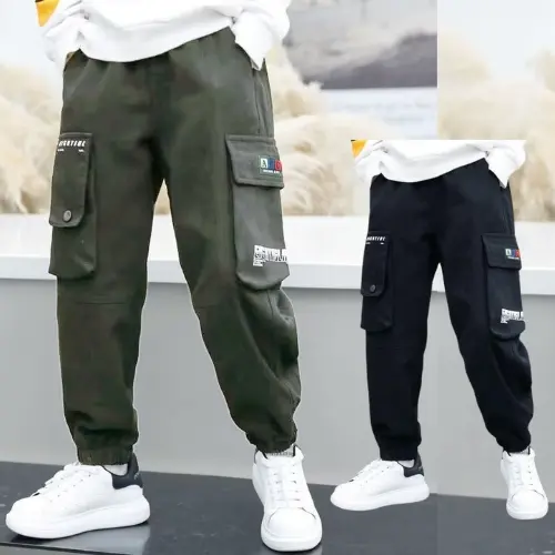 Quần dài thu đông cho bé trai, quần túi hộp thời trang cho trẻ em nam size 18-52kg mẫu ABC chất nỉ dày dặn 0