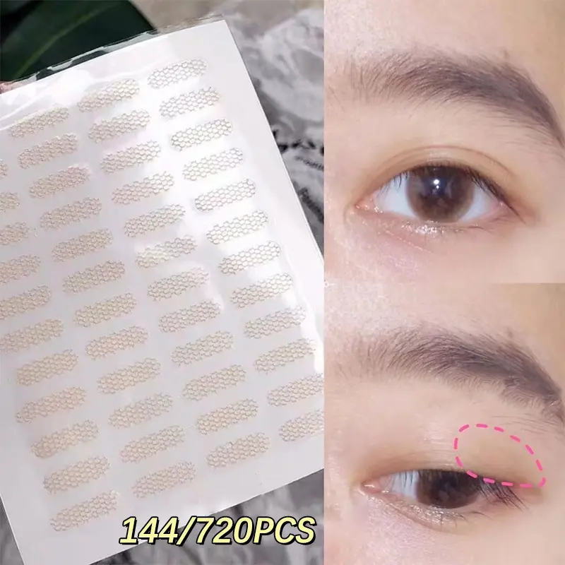 [FFF]Natural Eye-Lift Mesh-Lace Transparent Invisible Self-adhesive Eyelid Tapes Stickers Women Invisible Double-fold Eyelid Stickers