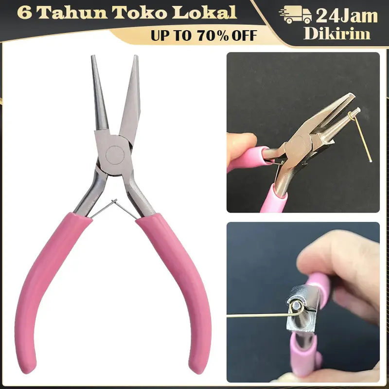 Tang Loop Pembulat Kawat Handmade Pink / Tang Umpan Concave Bulat untuk Jig Metal 0