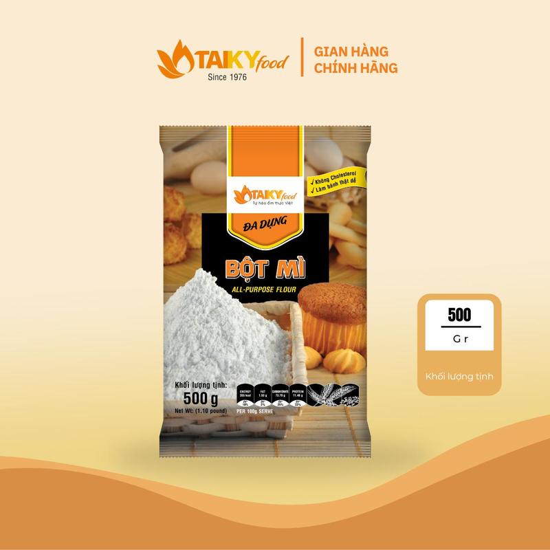 Bột mì đa dụng Tài Ký 500g – Nguyên liệu làm bánh