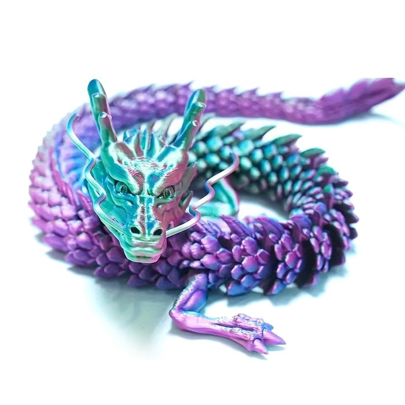 Product Introduction of [XKQ]3D Printed Chinese Dragon Full Body Joints Movable Home Furnishing Decoration Ornament Worth Collecting Creative Toys 15