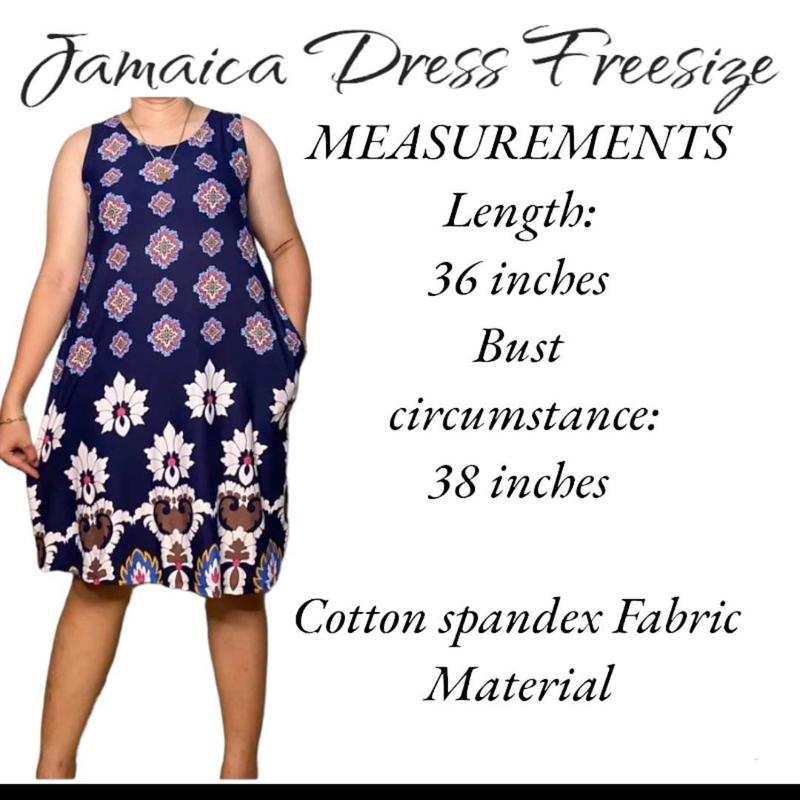 JAMAICA Dress Free size Sleeveless Medium to XLarge 4