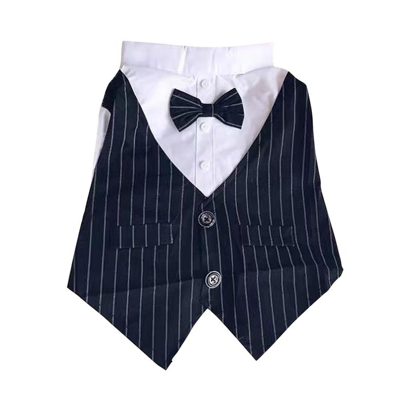 Bộ Đồ Thú Cưng Có Nơ, Trang Phục Ngắn Tay Cho Mèo, Bộ Đồ Đám Cưới Cho Chó, Áo Sơ Mi Trang Trọng Cho Chó Nhỏ 5