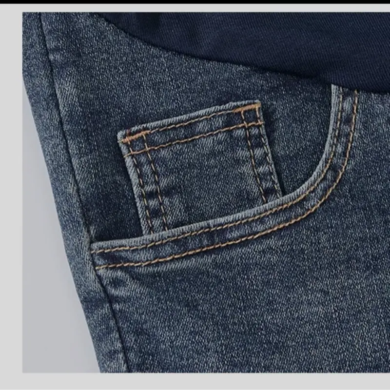 Quần jeans bầu ống loe dáng dài co dãn thoải mái cho mẹ bầu suốt thai kỳ Váy Bầu Đầm Bầu Kem Voi 6