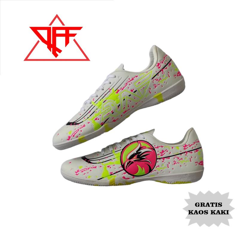 Sepatu Futsal RAF White Red XERACION ONE Dewasa" sepatufutsal c it Semua musim Pink sepatu  futsal sepatu futsal decit sepatu  futsal sepatu  ori 6