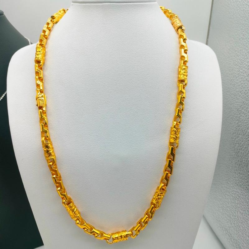 Dây chuyền nam trụ rồng khoá hộp 18k