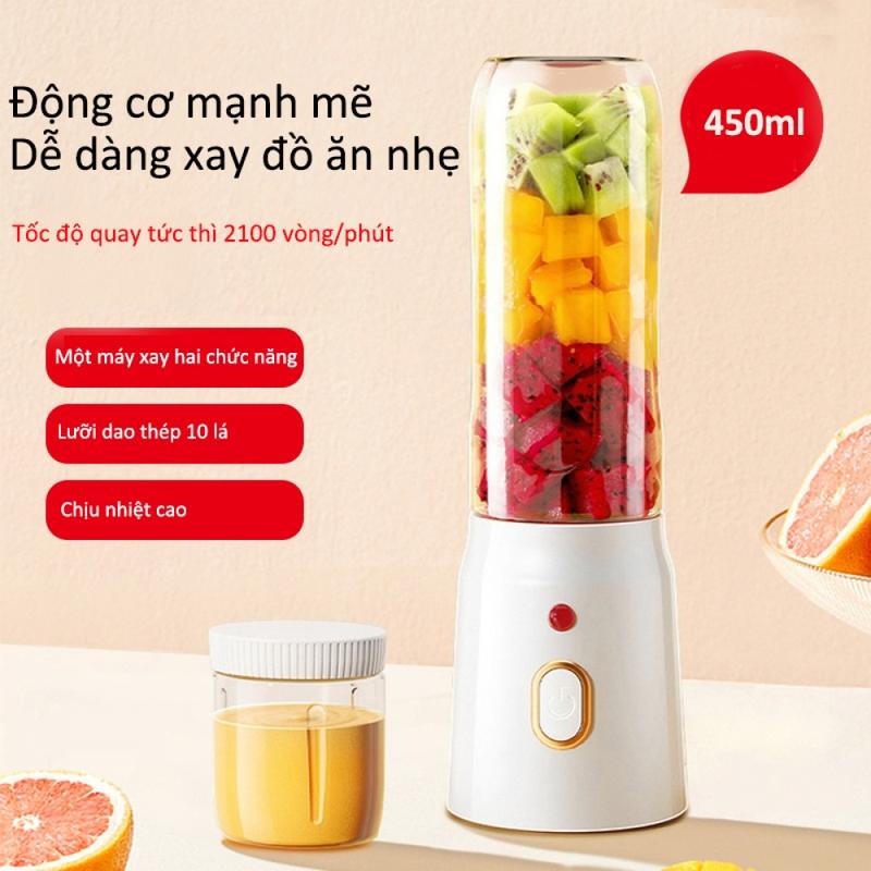 Máy xay nghiền tự động 450ml  10 lưỡi dao  2 cốc  ép trái cây  chuẩn bị thức ăn cho trẻ sơ sinh  xay gia vị  làm đá bào tố cầm tay mayxaysinhto  chính  hãng máy  xay  ép  trái  cây  mini máy  xay  sinh  tố  cầm  tay  gemhaus máy  ép  nước