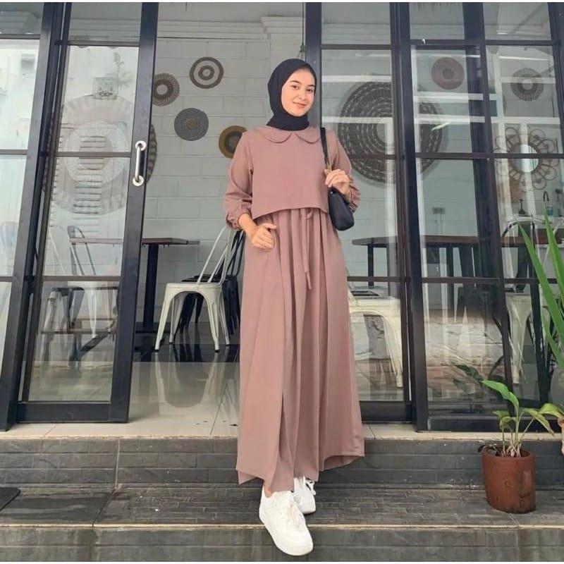 GAMIS CRINKLE KRAH MIX TALI PINGGANG / GAMIS ZAFINA CRINKLE 3