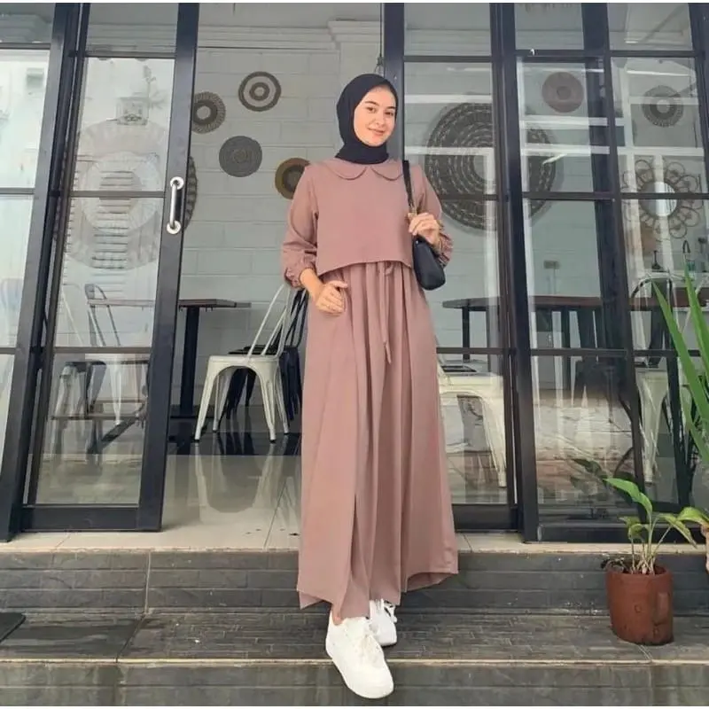 GAMIS CRINKLE KRAH MIX TALI PINGGANG / GAMIS ZAFINA CRINKLE 3