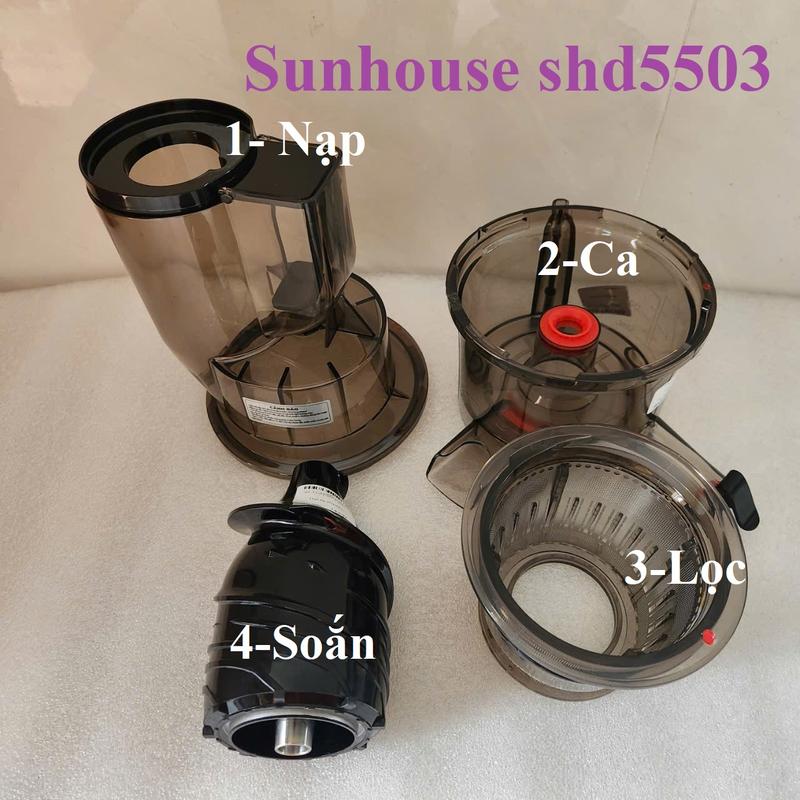 Phụ Kiện tách bộ chính hãng: Ca, nạp, lưới, soắn ...máy ép chậm Sunhouse mama SHD 5503 SHD5503
