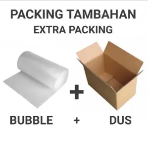 Extra Bubble Wrap dan dus untuk packing lebih aman