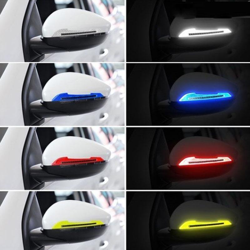 Product Introduction of 2pcs/set Car Rearview Mirror Reflective Sticker Safety Warning Reflective Sticker Car Rearview Mirror Decorative Strip 7